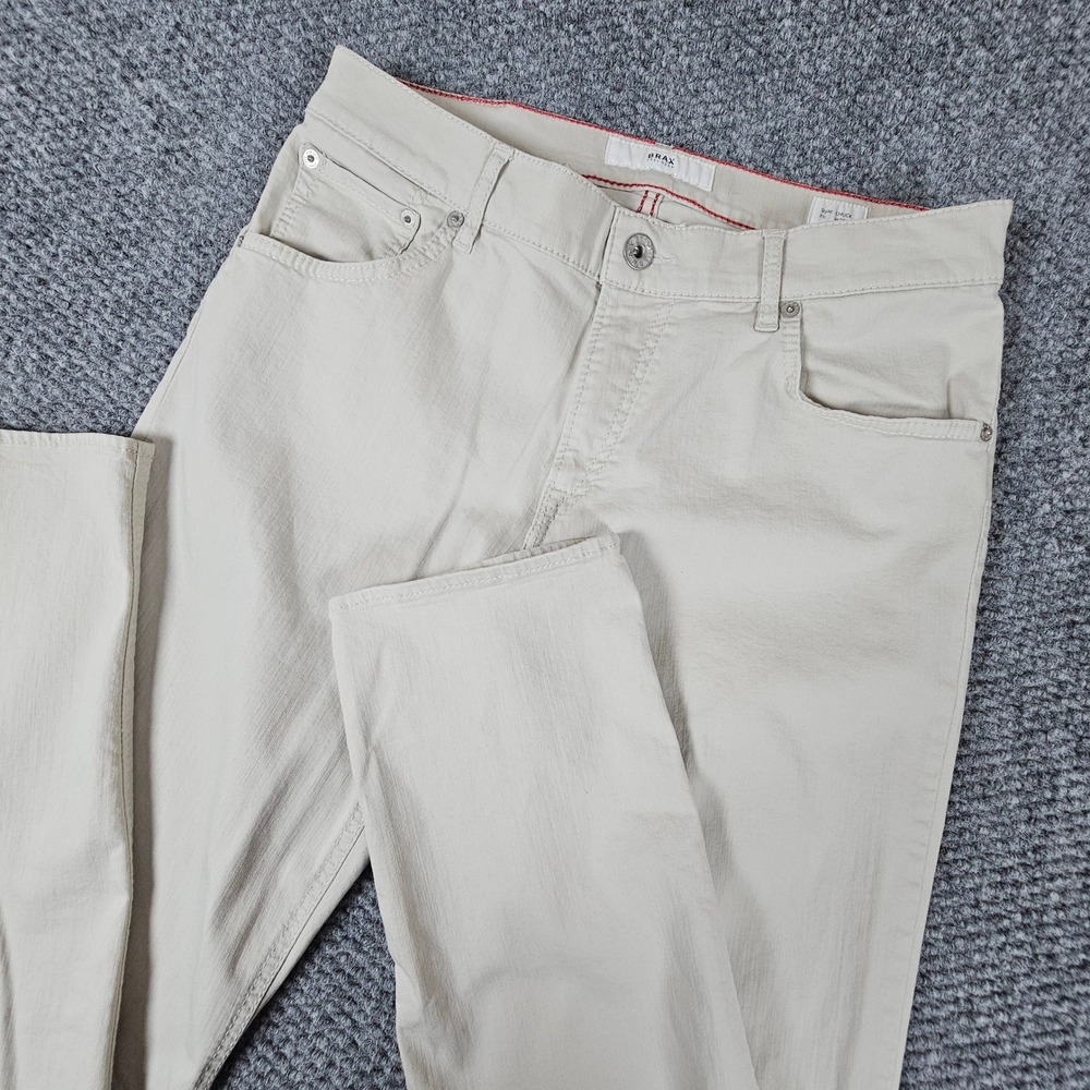 Brax Hi FLex Feel Good Style Chuck Modern Fit Pants Mens 32/34 Beige Five Pocket